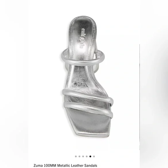 Cult Gaia Zuma 100mm Metallic Sandal Block Heel Size 38.5 - Picture 2 of 15
